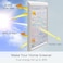 Volcanics Window Privacy Film Static Clings Vinyl 3D Decals, Stickers Rainbow Film For Glass Door Heat Control Anti UV 17.5 X 78.7 Inches