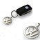 Volkswagen Metal Key Chain Keyring Fob Silver, 200025L00002