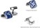 Cufflinks Unique Square Enamel Blue Cuffs Luxury French Shirts Silver Cuff Link For Men 1 Set