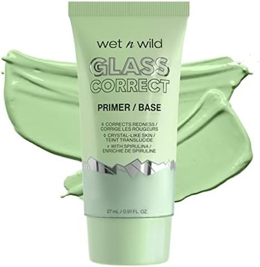 Prime Focus Glass Skin Correct Primer Bright Crystal Finish, Green, 0.91 Fl Oz