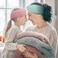 Whaline 5 Pieces Winter Knit Headbands Chunky Knit Headbands, 4 Elastic Turban Head Wraps And 1 Pearl Crochet Hair Band, Ear Warmer Crochet Head Wraps For Women Girls (Candy Colors)