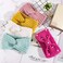 Whaline 5 Pieces Winter Knit Headbands Chunky Knit Headbands, 4 Elastic Turban Head Wraps And 1 Pearl Crochet Hair Band, Ear Warmer Crochet Head Wraps For Women Girls (Candy Colors)
