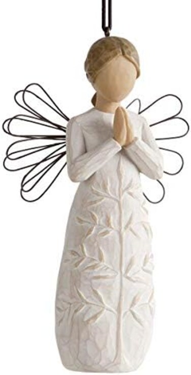 Willow Tree Hand-Painted Sculpted Ornament, A Tree, A Prayer