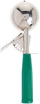 Winco Icd-12 No.12 Ice Cream Disher With Plastic Handle, Stainless, Green, Stainess Steel, Size 12, 3 1/4 Oz Capacity