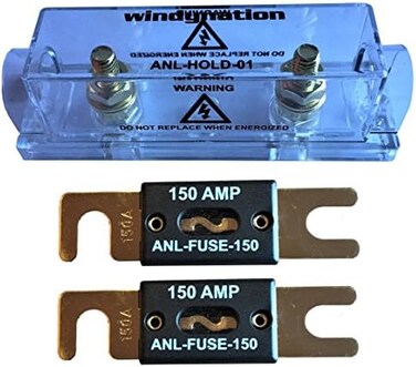 حامل فيوز Anl + فيوز Anl (2 قطعة فيوز 150 أمبير)