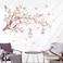 Wondever Cherry Blossom Flowers Wall Stickers Pink Magnolia Floral Tree Branch Birds Peel And Stick Wall Art Decals For Living Room Bedroom Tv Wall