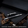 Wordsworth &amp; Black Majesti Fountain Pen - (Checked), Luxury Case, Chrome Finish, Iridium Medium Nib - 24 Ink Cartridges, Refillable Ink Converter-Calligraphy Pen-Best Business Gift Set For Men &amp; Women
