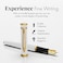 Wordsworth &amp; Black Fountain Pen Set, Medium Nib, Includes 6 Ink Cartridges And Ink Refill Converter, Gift Case, Journaling, Calligraphy, Smooth Writing Pens [White Gold], Perfect For Men And Women