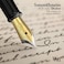 Wordsworth &amp; Black Fountain Pen Set, Medium Nib, Includes 6 Ink Cartridges And Ink Refill Converter, Gift Case, Journaling, Calligraphy, Smooth Writing Pens [White Gold], Perfect For Men And Women