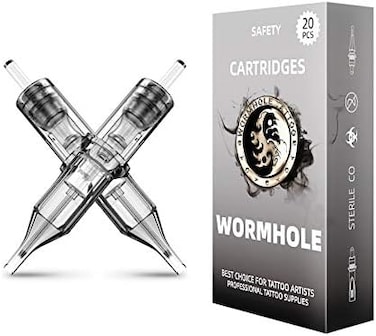 Wormhole Tattoo Cartridge Needles 3Rl Tattoo Cartridges Professional Disposable Tattoo Needle Cartridge Sterilized Tattoo Needles Safe Cartridge Needles 1203Rl