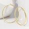 Wowshow 5mm Thick Flat Edge Gold Hoop Earrings For Women Girls 30mm-70mm