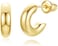 Wowshow Mini Small Chunky Thick Gold Hoop Earrings For Women