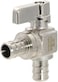 1 Piece 1/2" Pex Mini Shut Off Angle Ball Valve, Full Port, 1/4-Turn, Brass