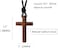 Natural Walnut Wood Cross Pendant Necklace For Men Women Wooden Car Rearview Mirror Pendant