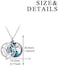 Yfn Compass Pendant Necklace Sterling Silver Navy Anchor Travel Map Necklace For Women Men 18", Sterling Silver, Cubic Zirconia