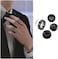 Stainless Steel Ring Set (4Pcs Band), Men's Wedding Rings, Cool Spinner Rings, Black, Silver, Gold, Blue, 8mm Width, Unisex
