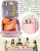 Yookee Home Waterproof Lunch Box For Girls Cute Kids Lunchbox Shiny Pink Lunch Bags With Shoulder Strap And Pocket For Teen Girls Insulated Lunch Cooler Bag For School Outdoor Travel