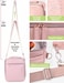 Yookee Home Waterproof Lunch Box For Girls Cute Kids Lunchbox Shiny Pink Lunch Bags With Shoulder Strap And Pocket For Teen Girls Insulated Lunch Cooler Bag For School Outdoor Travel