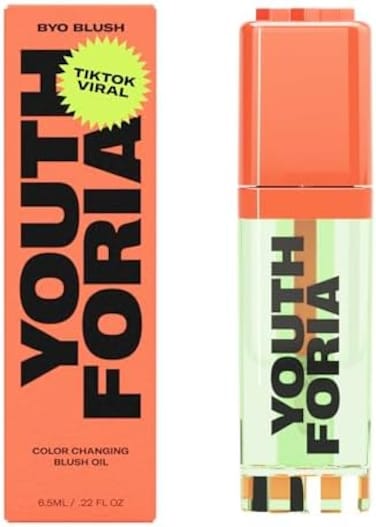 أحمر الخدود يوثفوريا بيو، زيت أحمر الخدود المتغير اللون، يتفاعل مع درجة الحموضة الطبيعية للبشرة للحصول على ظل مثالي فوري، تركيبة قابلة للمزج، نباتي ولم يتم الإساءة إلى الحيوانات لتصنيعه.