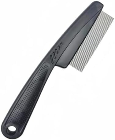 Dandruff Comb, Stainless Steel Fine Tooth Dandruff Remover, Professional Scalp Comb Hair Comb For Kids And Adults (Black)