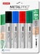 Permanent Markers, Jumbo Size, Set Of 4, Waterproof &amp; Smear Proof Markers, Quick Drying, Great On Plastic, Stone, Wood, Metal And Glass For Doodling And Graffiti Art (Black, Blue, Red, Green)