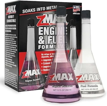 Zmax 51-011 - مجموعة تركيبة المحرك والوقود - سهلة الاستخدام - تقلل من تراكم الكربون وتشحيم المعدن لإطالة عمر السيارة أو الشاحنة - تعمل بكفاءة، مما يحسن المسافة المقطوعة بالغاز أو الديزل - 12 أونصة. كل