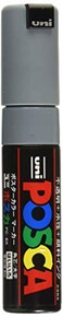 قلم تحديد جريء من Uni Posca، رمادي (Pc8K.37)، عدد 1 (عبوة من قطعة واحدة)