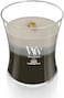 Woodwick Medium Hourglass Candle, Warm Woods - Premium Soy Blend Wax, Pluswick Innovation Wood Wick, Made In USA