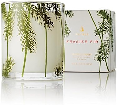 Thymes Frasier Fir Pine Needle Candle - Highly Scented Candles For A Luxury Home Fragrance - Holiday Candles With A Forest Fragrance - Single-Wick Candle (6.5 Oz)