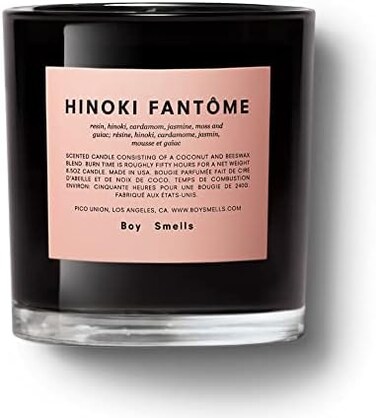 Hinoki Fant&ocirc;me Scented Candle For Men And Women, Coconut, Beeswax, &amp; Soy Candle Blend, Aromatherapy Candles For Home, 8.5 Oz Jar, 50 Hour Burn