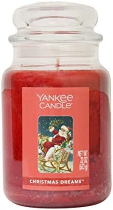 جرة شمعة كبيرة من يانكي كاندل (جرة كبيرة، أحلام عيد الميلاد)