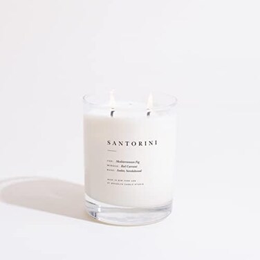 Brooklyn Candle Studio Santorini Escapist Candle, Vegan Soy Wax Luxury Scented Candle, Hand Poured In The USA, 70 Hour Slow Burn Time (13 Oz)