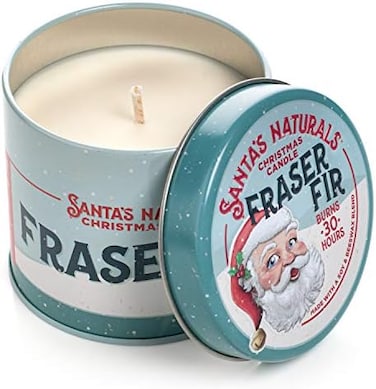 Santa's Naturals Murphy's Fraser Fir Christmas Candle, Fresh Cut Christmas Tree Fragrance, Sustainably Sourced Soy And Beeswax, 30 Hour Burn Time, 9 Ounce