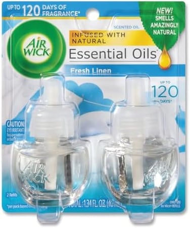 Air Wick Scented Oil 2 Refills, Snuggle Fresh Linen (2X0.67Oz)