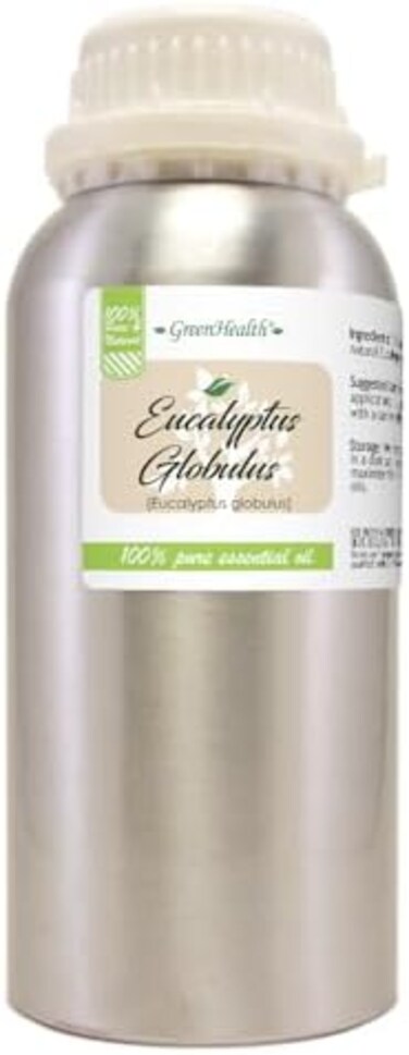 Eucalyptus Globulus Essential Oil -16 Fl Oz (473 ml) Aluminum Bottle W/Plug Cap 100% Pure Essential Oil