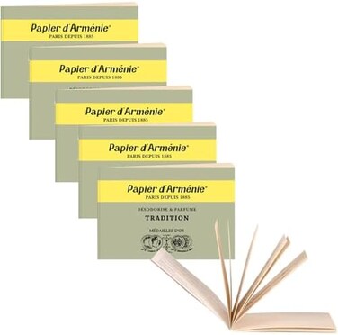 ورق Papier D'Armenie - ثلاثي - مجموعة مكونة من 5 دفاتر ملاحظات