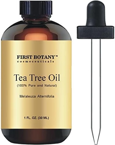 زيت شجرة الشاي الأسترالي النقي بنسبة 100% من First Botany مع 45% Terpinen-4-Ol، 30 مل، وهو حل معروف للمساعدة في مكافحة حب الشباب وفطريات أظافر القدم والقشرة وعدوى الخميرة والقروح الباردة.