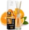 Aromatika Trust The Power Of Nature Orange Diffuser W/Orange Oil 100ml - Fresh Room - Long Lasting Fragrance - Scented Reed Diffuser.