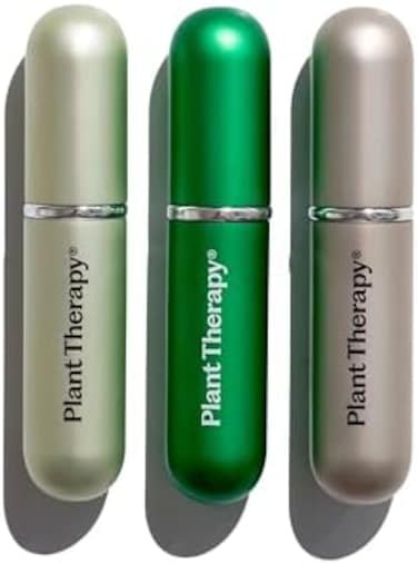 Plant Therapy Essential Oils Aromatherapy Nasal Inhaler Multi-Color Sticks, 3-Pack Personal, Portable, Aluminum &amp; Glass Inhalers With Cotton Wicks - Joyful Aromatherapy Anywhere!
