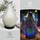 Equsupro Essential Oil Diffuser Aroma Ultrasonic Diffuser, Night Light With Handmade Glass, Bpa Free, 7 Color Changing Waterless Auto-Off Timer Setting 120 ml (Silver)