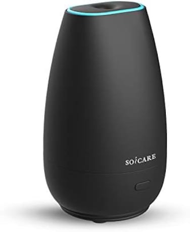 Soicare Car Diffuser (2Nd Generation), Small Portable Car Essential Oil Diffuser With Built-In USB Cable, Mini Aromatherapy Air Scent Humidifier Diffuser For Travel/Office/Home (Elegant Black)