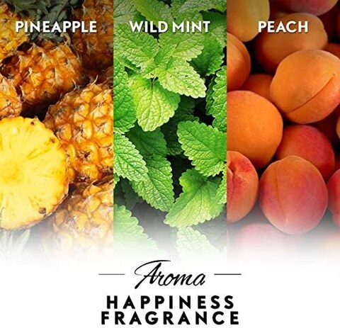 Air Wick Essential Mist Refill, 3 Ct, Happiness, Essential Oils Diffuser, Air Freshener, Aroma