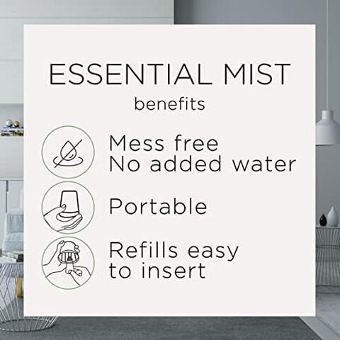 Air Wick Essential Mist Refill, 3 Ct, Happiness, Essential Oils Diffuser, Air Freshener, Aroma