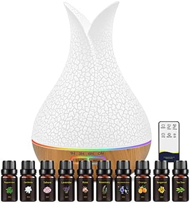 500ml Essential Oil Diffuser For Essential Oils Large Room With 2 Mist Mode 4 Timers＆ 7 Ambient Light Waterless Auto Off, Aromatherapy Diffuser Gifts For Teenage Girls Women