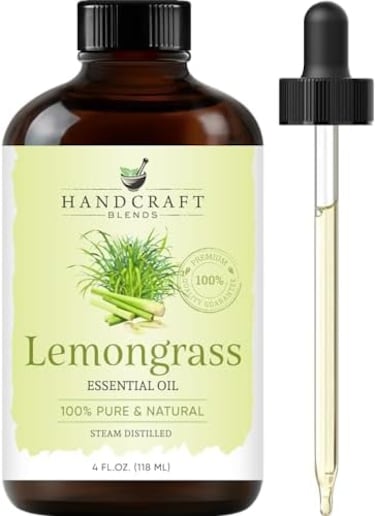 Handcraft Blends Lemongrass Essential Oil - Huge 4 Fl Oz - 100% Pure And Natural - Premium Grade With Glass Dropper