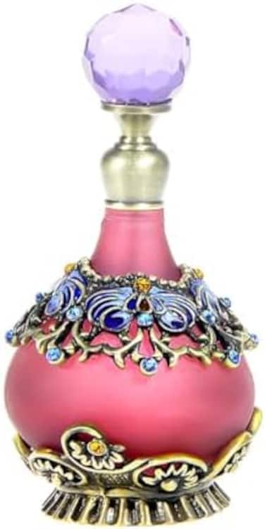 Yu Feng 25ml Purple Vintage Refillable Crystal Decor Perfume Bottle