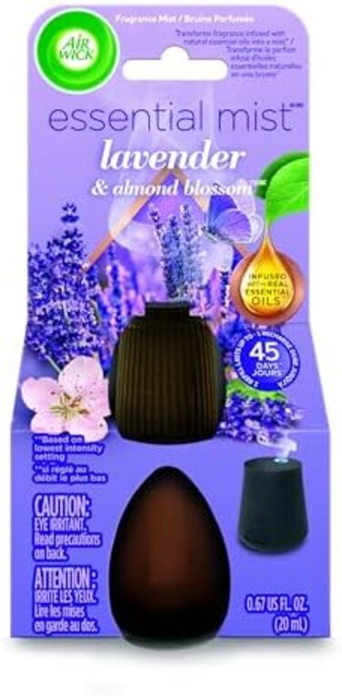 Air Wick Essential Mist Refill, 1 Ct, Lavender And Almond Blossom, Essential Oils Diffuser, Air Freshener
