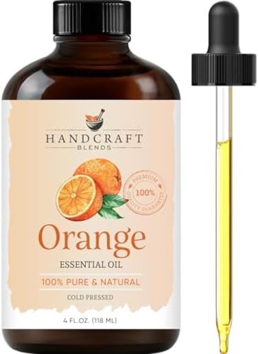 مزيج يدوي من زيت البرتقال العطري - حجم كبير 118 مل - نقي وطبيعي 100% - زيت أساسي من الدرجة الممتازة للناشر والعلاج العطري