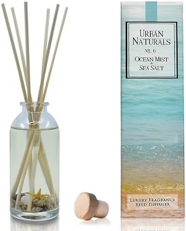 Urban Naturals Ocean Mist &amp; Sea Salt Reed Diffuser Set, Made With Essential Oils &amp; Real Botanicals, Decorative Air Freshener For Large Rooms, Beautiful Home D&eacute;cor Makes A Great Gift