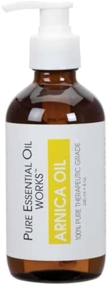 زيت عطري نقي يعمل على زيت الأرنيكا النقي بنسبة 100%، نقي 100%، طبيعي، خالي من البارابين ومن الدرجة العلاجية، 8 أونصة